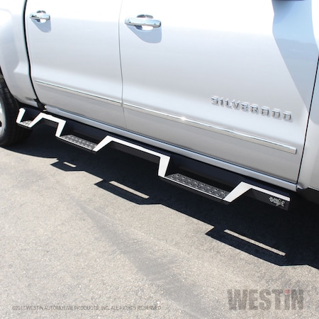 Westin Automotive 07-C SILVERADO/SIERRA 1500 CREW CAB(5.5 FT BED)DRILL REQ TEXT BLK HDX DROP WTW NERF STEP BARS 56-534565